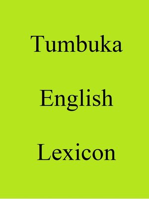 cover image of Tumbuka English Lexicon